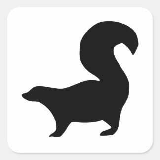 Skunk Silhouet Vierkante Sticker