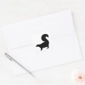 Skunk Silhouet Vierkante Sticker (Envelop)