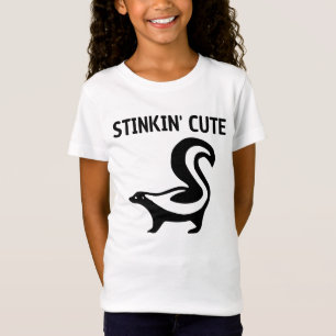 SKUNK STINKING SCHATTIGEE KINDER PUN T-SHIRT