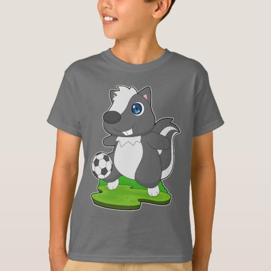 Skunk Voetballer Voetbal T-shirt (Voorkant)