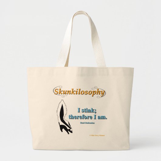 Skunkilosophy: Ik gooi grote Canvas tas (Voorkant)