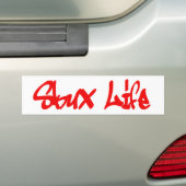 Skux Life: Red Graffiti Logo Design Bumpersticker (Op auto)