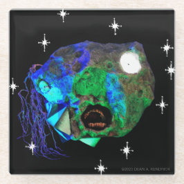 Skwot boven Master Asteroidhead met sterren Alien Glazen Onderzetter