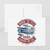 Sky Adventure geboren voor vliegen Briefkaart (Voorkant / Achterkant)