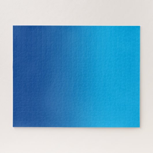 Sky and Deep Blue Monotone Ombre Legpuzzel (Horizontaal)