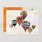 Sky Balloons ~ Briefkaart Modern (Voorkant / Achterkant)