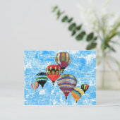 Sky Balloons ~ Briefkaart Modern (Staand voorkant)