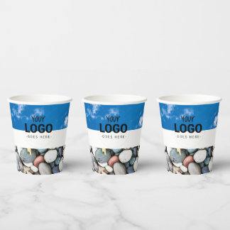 Sky Birds Flying Business Logo Papieren Bekers