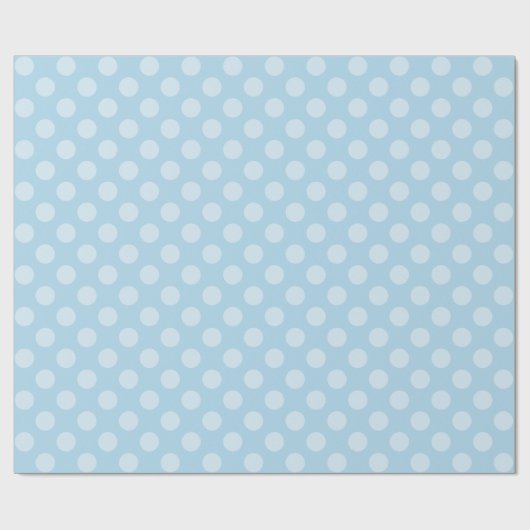 Sky blauw met babyblauwe stippen cadeaupapier (Vlak)