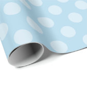 Sky blauw met babyblauwe stippen cadeaupapier (Rol Hoek)