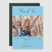 Sky bleu photo merci carte magnétique (Devant / Derrière)