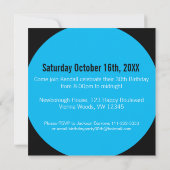 Sky blue 30th THREEOH! Fotoverjaardag Kaart (Achterkant)