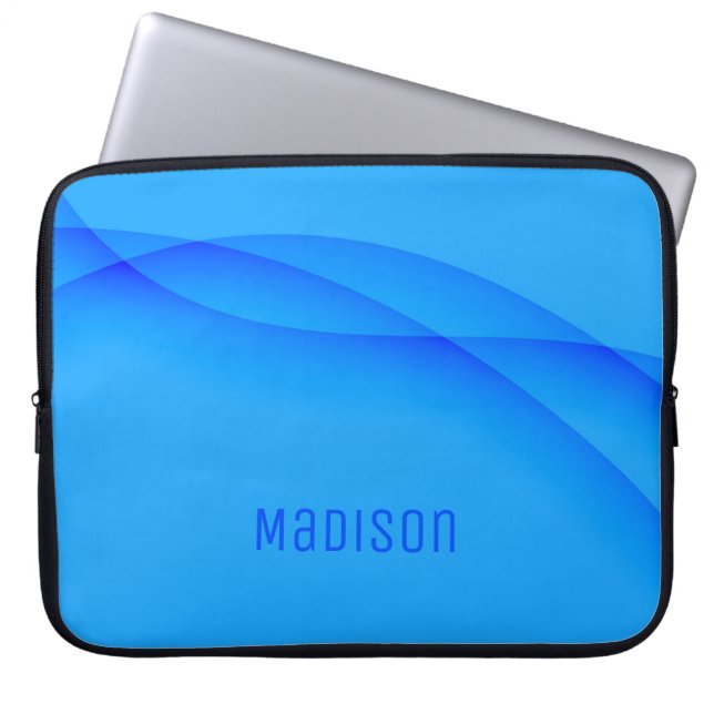 Sky Blue Abstract achtergrond en aanpassing Laptop Sleeve (Voorkant)