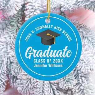 Sky Blue Afstuderen Custom Schattige Afstuderen Ke Keramisch Ornament