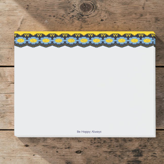 Sky Blue And Sunshine Yellow Floral Post-it® Notes