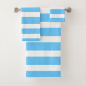 Sky Blue and White Cabana Stripes  (En situation)