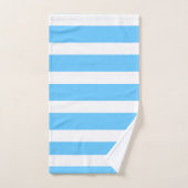 Sky Blue and White Cabana Stripes  Bad Handdoek (Handdoek)