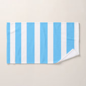 Sky Blue and White Cabana Stripes  Bad Handdoek (Handdoek)