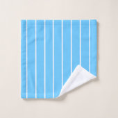 Sky Blue and White Summer Stripes (Gant de toilette)