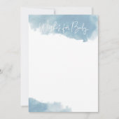 Sky Blue Aquarelle Voeux pour cartes de notes pour (Devant)