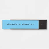 Sky Blue Background Plain Modern Deurbordje (Voorkant)