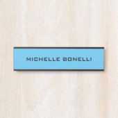 Sky Blue Background Plain Modern Deurbordje (Voorkant)