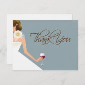 Sky blue bedankt je vrijgezellenfeest coördinaat (Voorkant / Achterkant)