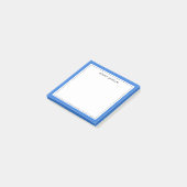 Sky Blue Border Add Name Personalized Post-it® Notes (Schuin)