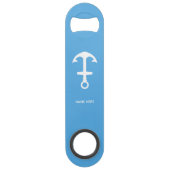 Sky Blue Bottle Opener Custom Text Bar Key Gift (Dos)