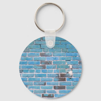 Sky Blue Brick Wall textuur Sleutelhanger