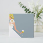 sky blue bridal - doucheuitnodiging kaart (Staand voorkant)