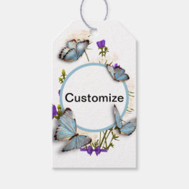Sky Blue Butterflies Cadeau Custom Label Cadeaulabel