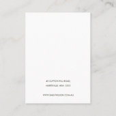 SKY BLUE CERAMIC TEXTURE EARRING DISPLAY LOGO BUSI VISITEKAARTJE (Achterkant)