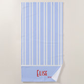 Sky Blue City Chic Bachelorette Strandlaken (Voorkant)