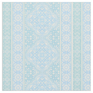 Sky Blue Decorative Boho Tegel Pattern Stof