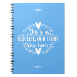 Sky Blue Dit is ons verhaal, ons thuis Notitieboek