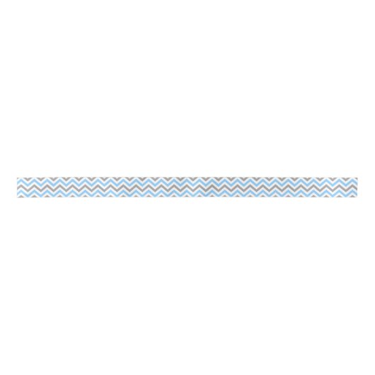 Sky Blue, Dk Grey Wht Large Chevron ZigZag Pattern Lint (Voorkant)