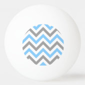 Sky Blue, Dk Grey Wht Large Chevron ZigZag Pattern Pingpongballen (Achterkant)