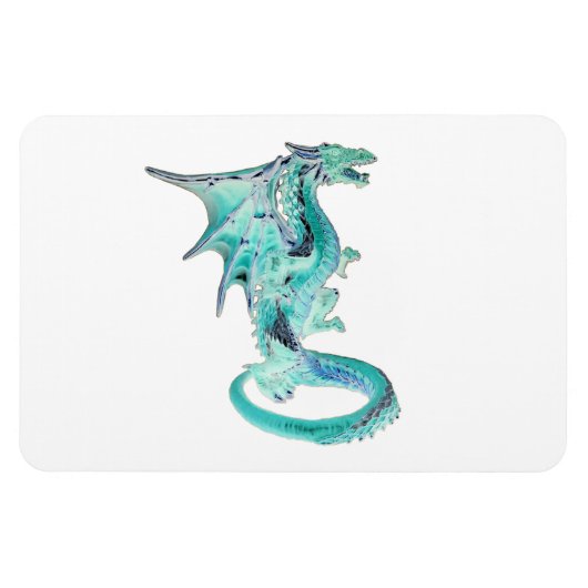 Sky Blue Dragon Horizontale Flexibele Fotomagneet Magneet (Horizontaal)