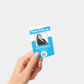 Sky Blue Employee Photo ID Badge (Handheld)
