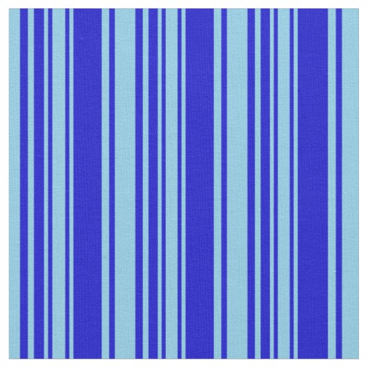 Sky Blue en Blue Colour Lined Pattern Stof (Close Up)