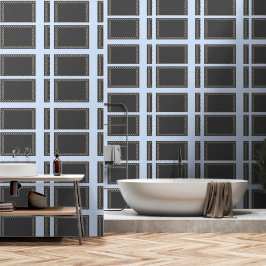 Sky Blue en Grey Geo Behang