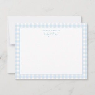 Sky Blue En vichy chèque bébé garçon plat Merci