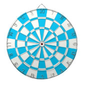 Sky Blue en White Dartbord (Voorkant)