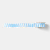 Sky Blue en White Large Chevron ZigZag Pattern Lint (Voorkant)