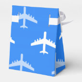 Sky Blue en White Vliegtuig; Vliegtuig Bedankdoosjes (Achterkant)