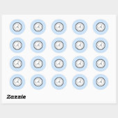 Sky Blue Envelope Seal Stickers Monogram A (Vel)