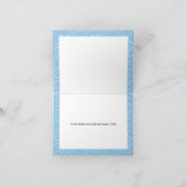 Sky Blue Floral Quinceanera Merci Invitation (Intérieur)