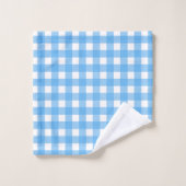 Sky blue gingham bad handdoek (Wasdoekje)