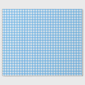 Sky blue gingham cadeaupapier (Vlak)